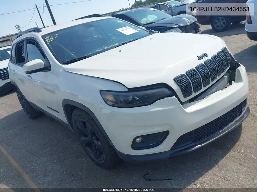 JEEP CHEROKEE 2019, VIN 1C4PJLLB2KD434653