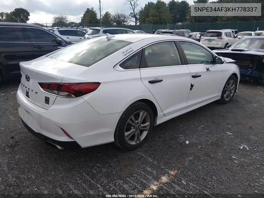 2019 HYUNDAI SONATA VIN 5NPE34AF3KH778337 — фото 4
