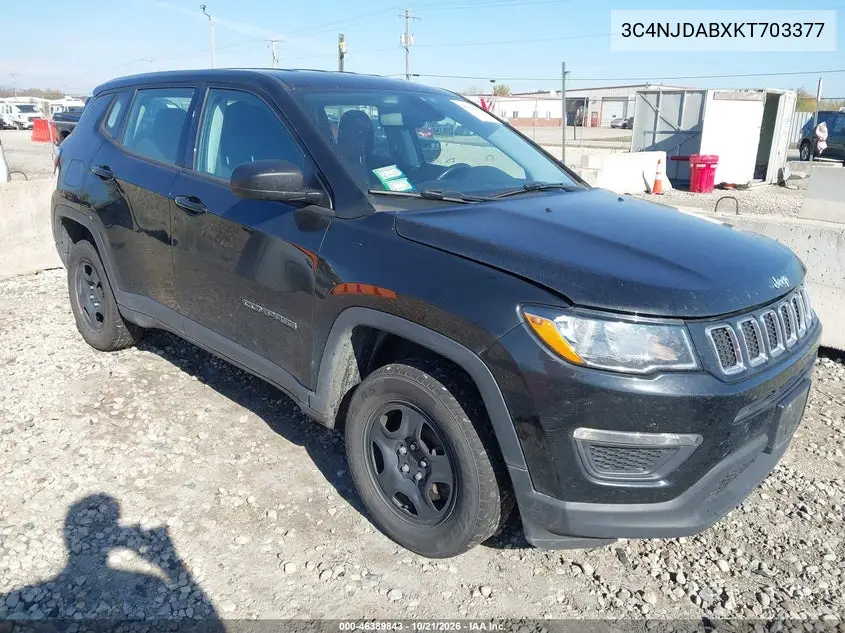 JEEP COMPASS 2019, VIN 3C4NJDABXKT703377
