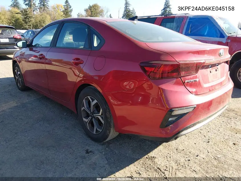 2019 KIA FORTE VIN 3KPF24AD6KE045158 — фото 3