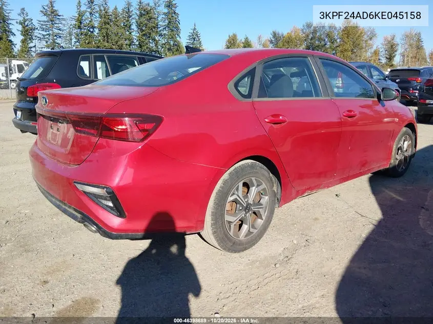 2019 KIA FORTE VIN 3KPF24AD6KE045158 — фото 4