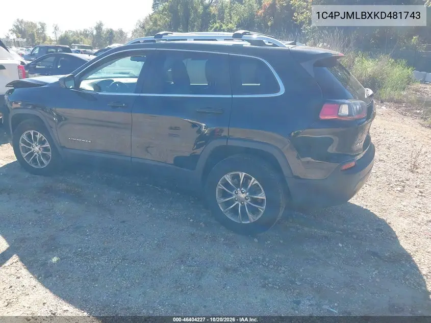2019 JEEP CHEROKEE VIN 1C4PJMLBXKD481743 — фото 3