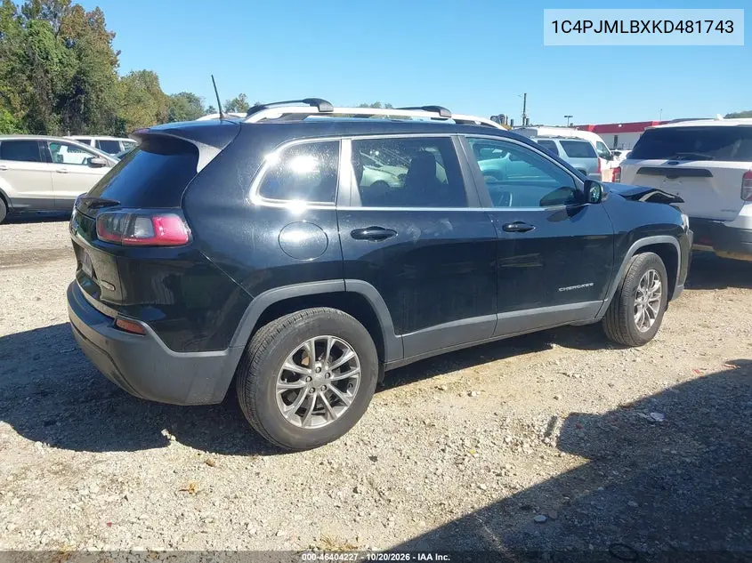 2019 JEEP CHEROKEE VIN 1C4PJMLBXKD481743 — фото 4
