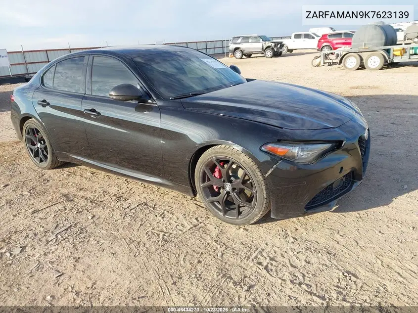 ALFA ROMEO GIULIA 2019, VIN ZARFAMAN9K7623139
