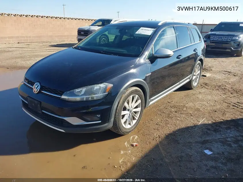 VOLKSWAGEN GOLF 2019, VIN 3VWH17AU9KM500617