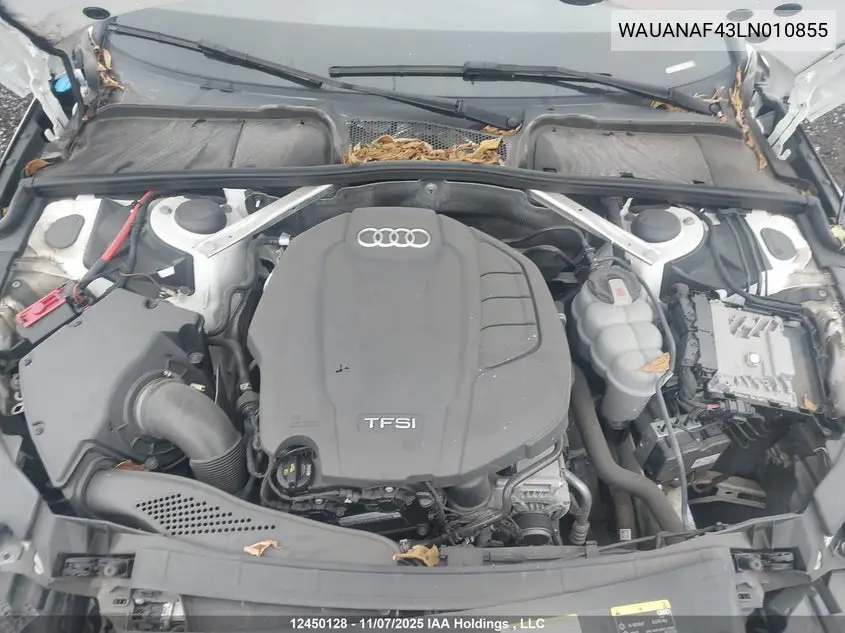 2020 AUDI A4 VIN WAUANAF43LN010855 — фото 10