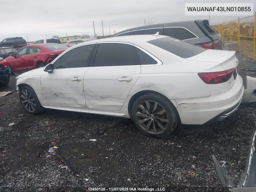 2020 AUDI A4 VIN WAUANAF43LN010855 — фото 14