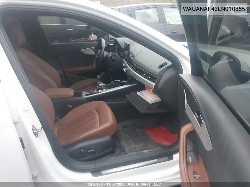 2020 AUDI A4 VIN WAUANAF43LN010855 — фото 5