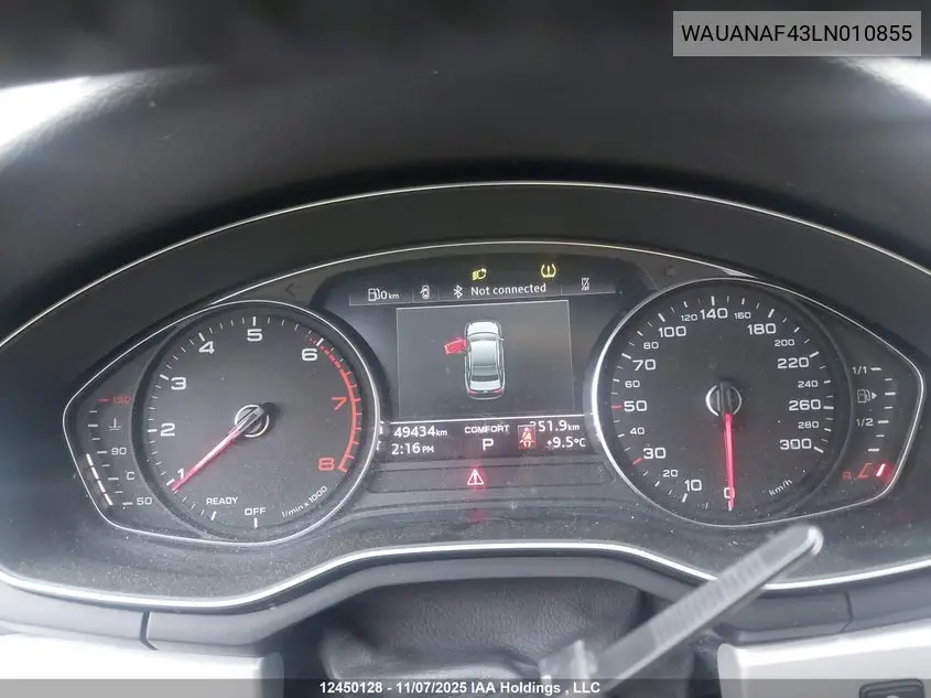 2020 AUDI A4 VIN WAUANAF43LN010855 — фото 7