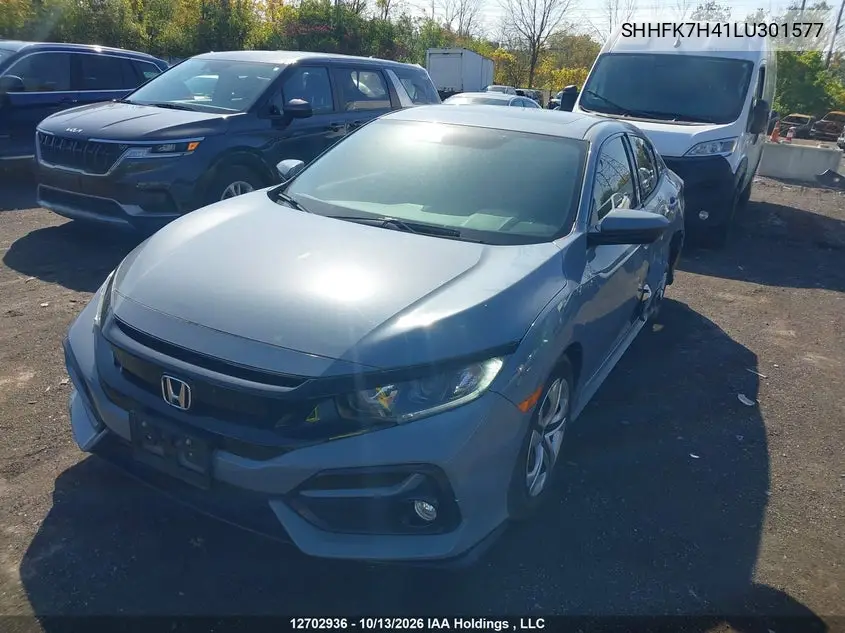 2020 HONDA CIVIC VIN SHHFK7H41LU301577 — фото 2