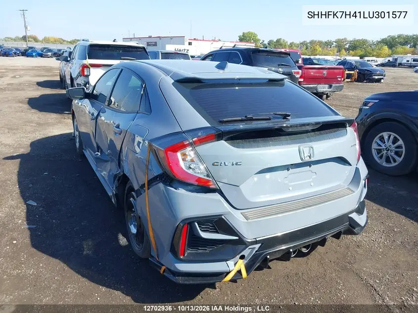 2020 HONDA CIVIC VIN SHHFK7H41LU301577 — фото 3
