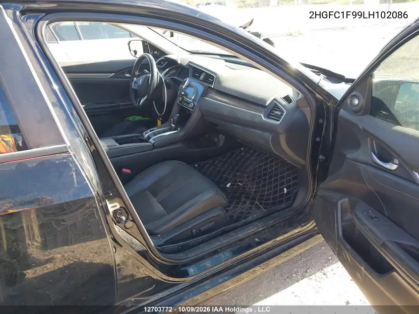 2020 HONDA CIVIC VIN 2HGFC1F99LH102086 — фото 5