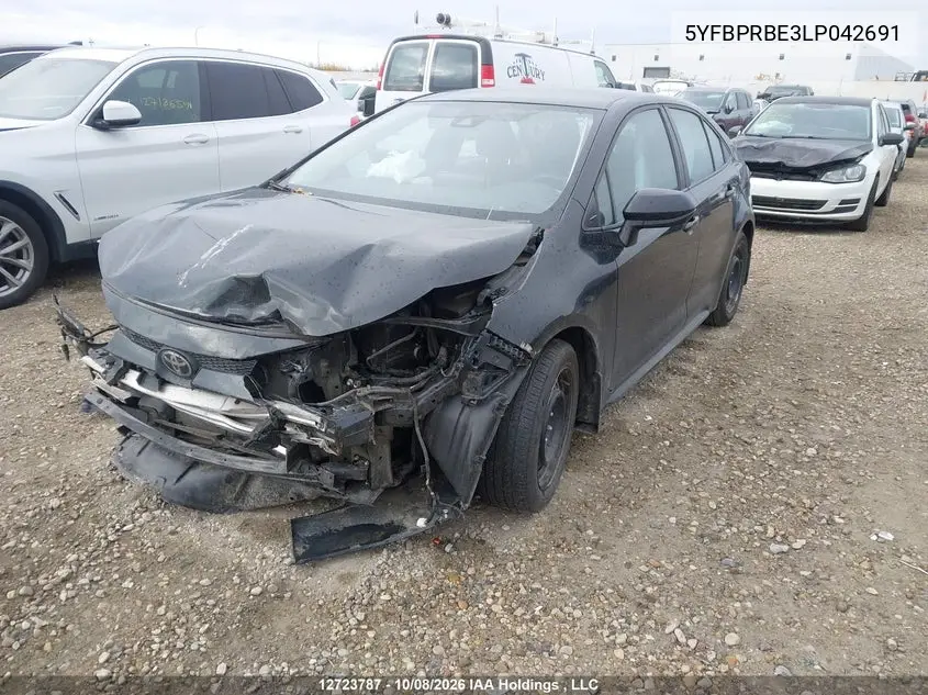 2020 TOYOTA COROLLA VIN 5YFBPRBE3LP042691 — фото 2