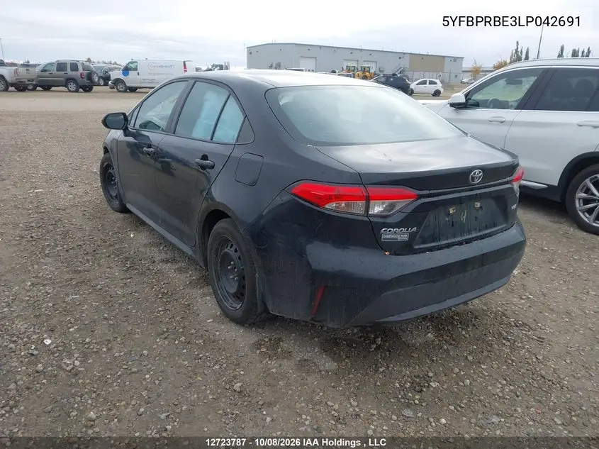 2020 TOYOTA COROLLA VIN 5YFBPRBE3LP042691 — фото 3