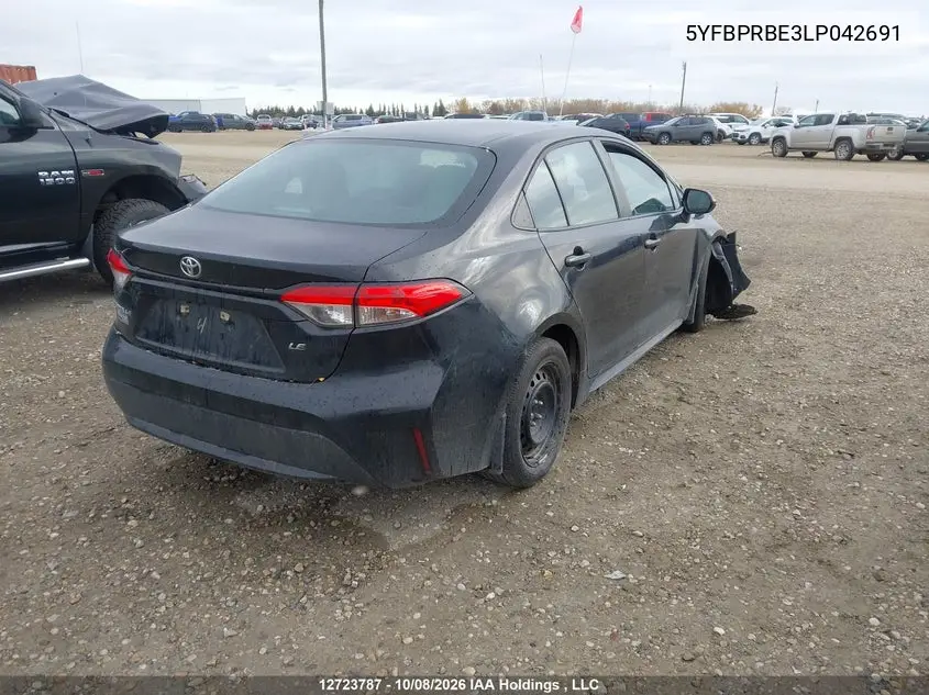 2020 TOYOTA COROLLA VIN 5YFBPRBE3LP042691 — фото 4