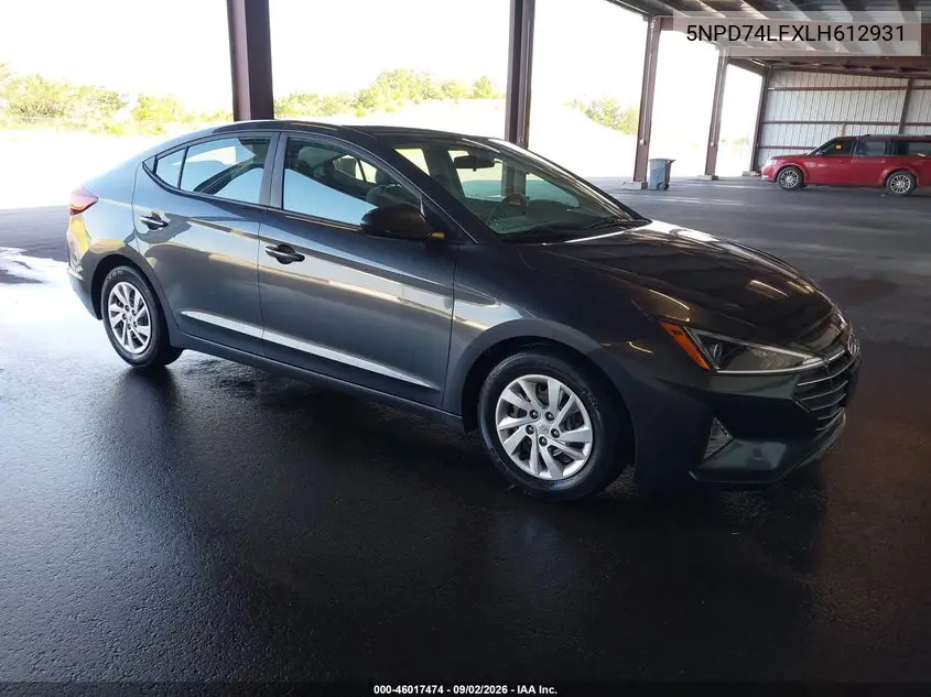 HYUNDAI ELANTRA 2020, VIN 5NPD74LFXLH612931