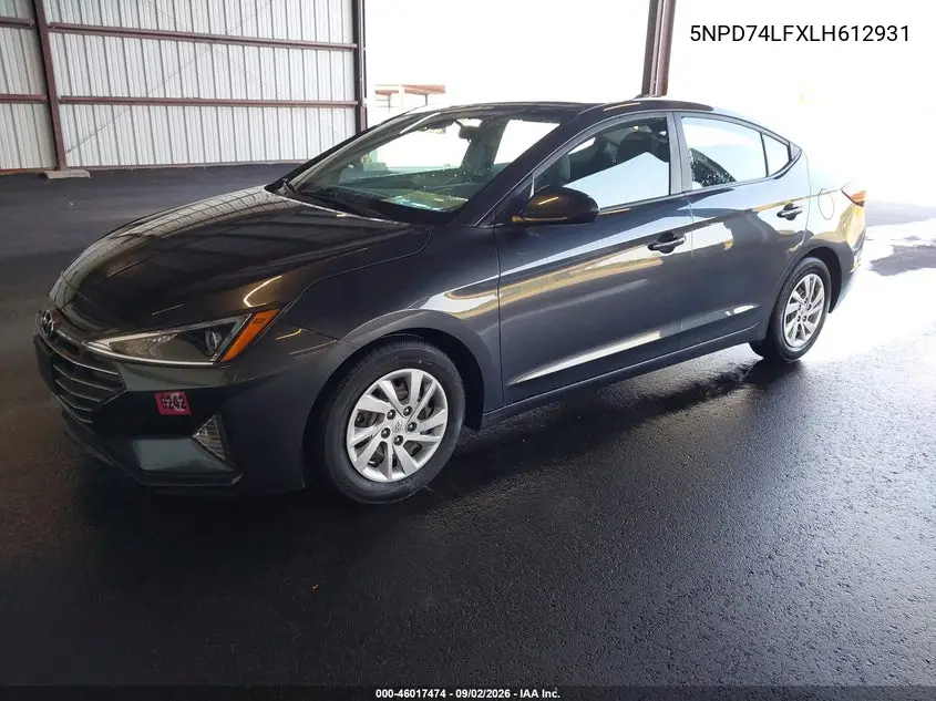 2020 HYUNDAI ELANTRA VIN 5NPD74LFXLH612931 — фото 2