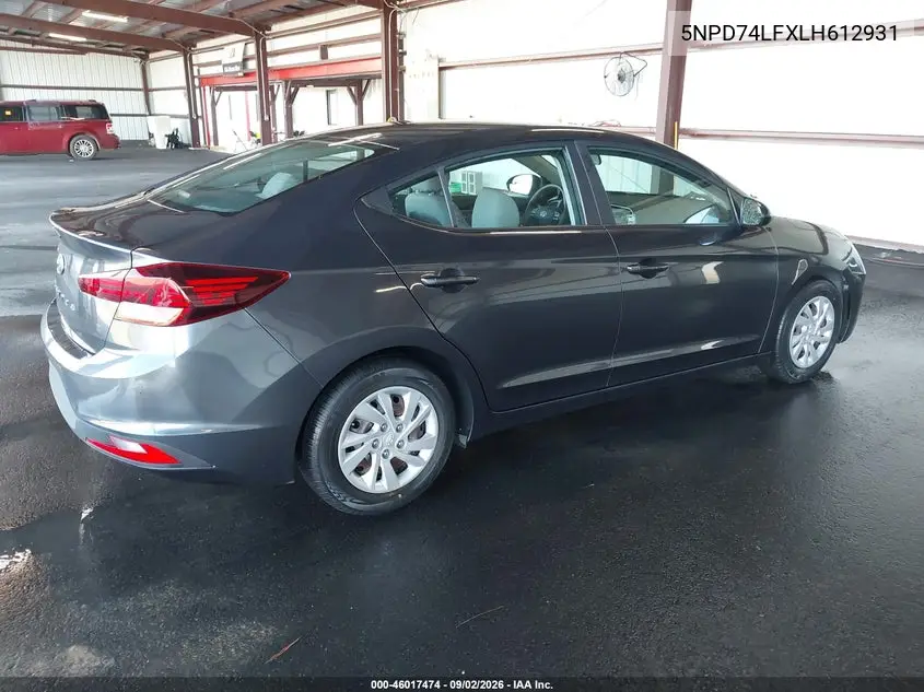 2020 HYUNDAI ELANTRA VIN 5NPD74LFXLH612931 — фото 4
