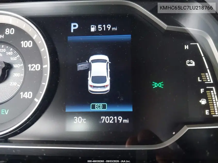 2020 HYUNDAI IONIQ VIN KMHC65LC7LU218766 — фото 21