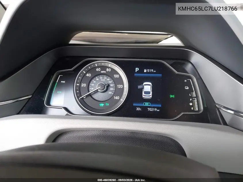 2020 HYUNDAI IONIQ VIN KMHC65LC7LU218766 — фото 7