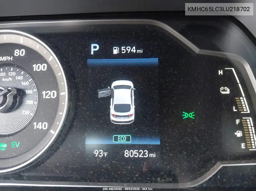 2020 HYUNDAI IONIQ VIN KMHC65LC3LU218702 — фото 20