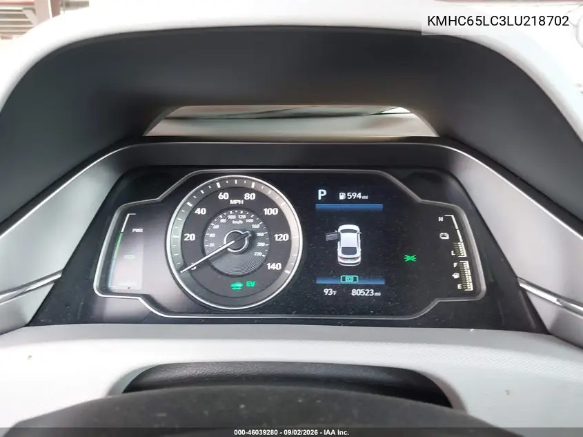 2020 HYUNDAI IONIQ VIN KMHC65LC3LU218702 — фото 7