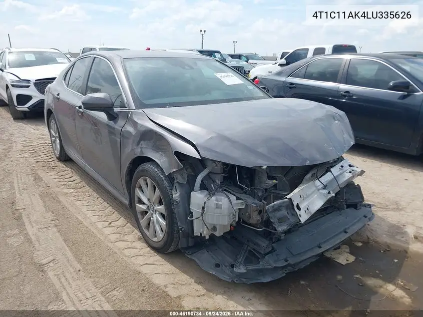TOYOTA CAMRY 2020, VIN 4T1C11AK4LU335626