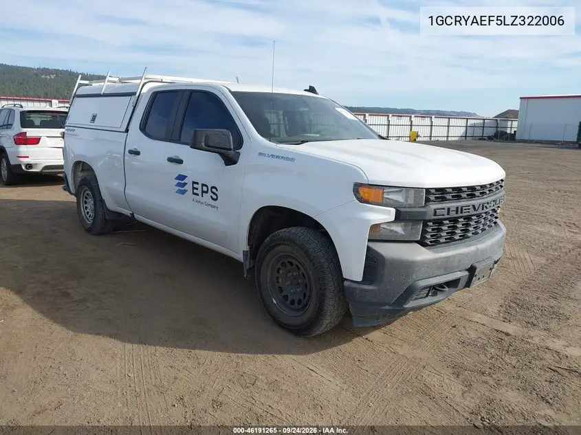 CHEVROLET SILVERADO 2020, VIN 1GCRYAEF5LZ322006