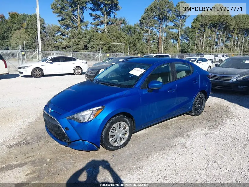 2020 TOYOTA YARIS VIN 3MYDLBYV1LY707771 — фото 2