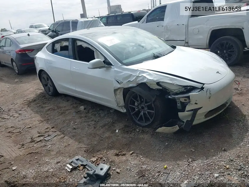 TESLA MODEL 3 2020, VIN 5YJ3E1EA1LF613658
