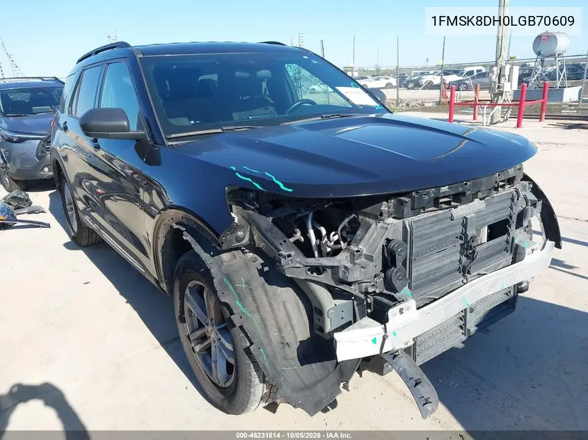 FORD EXPLORER 2020, VIN 1FMSK8DH0LGB70609