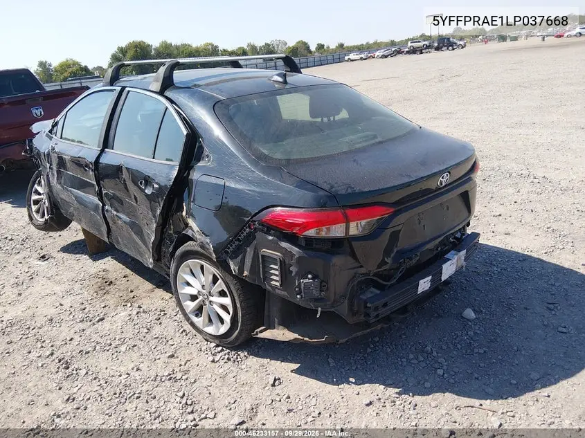 2020 TOYOTA COROLLA VIN 5YFFPRAE1LP037668 — фото 3