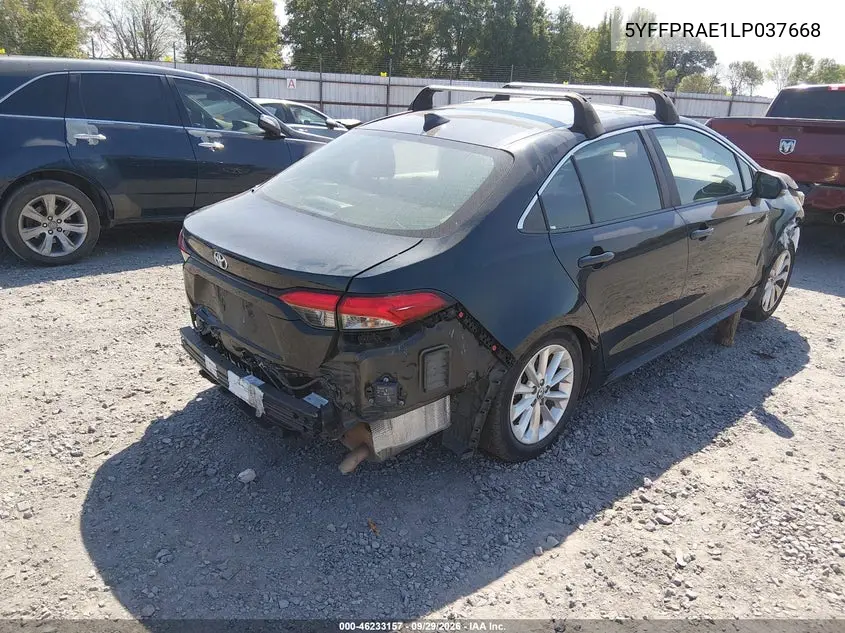 2020 TOYOTA COROLLA VIN 5YFFPRAE1LP037668 — фото 4