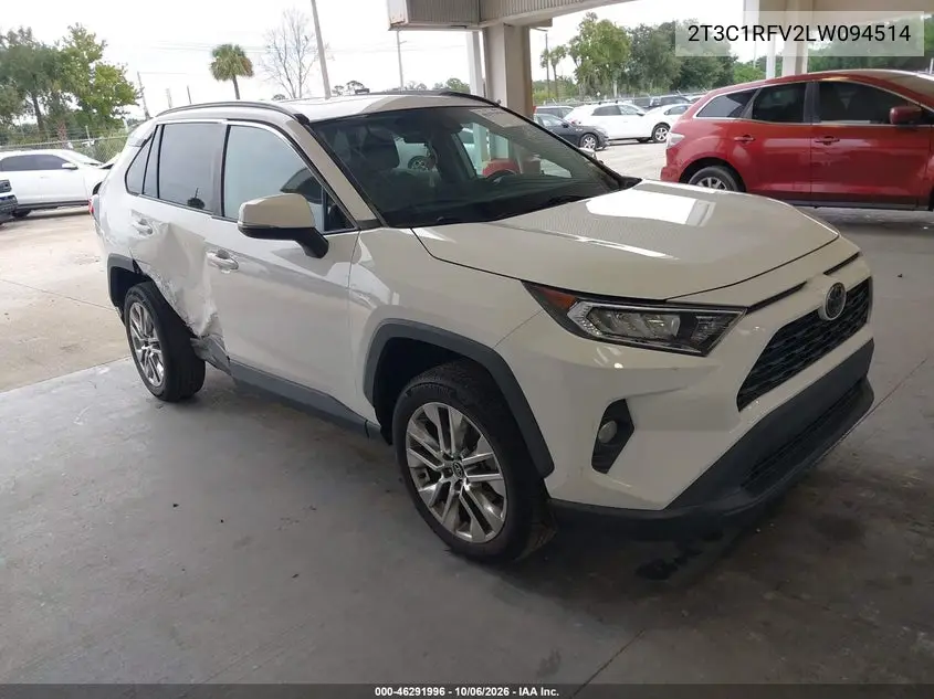 TOYOTA RAV 4 2020, VIN 2T3C1RFV2LW094514