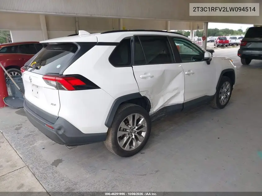 2020 TOYOTA RAV 4 VIN 2T3C1RFV2LW094514 — фото 4