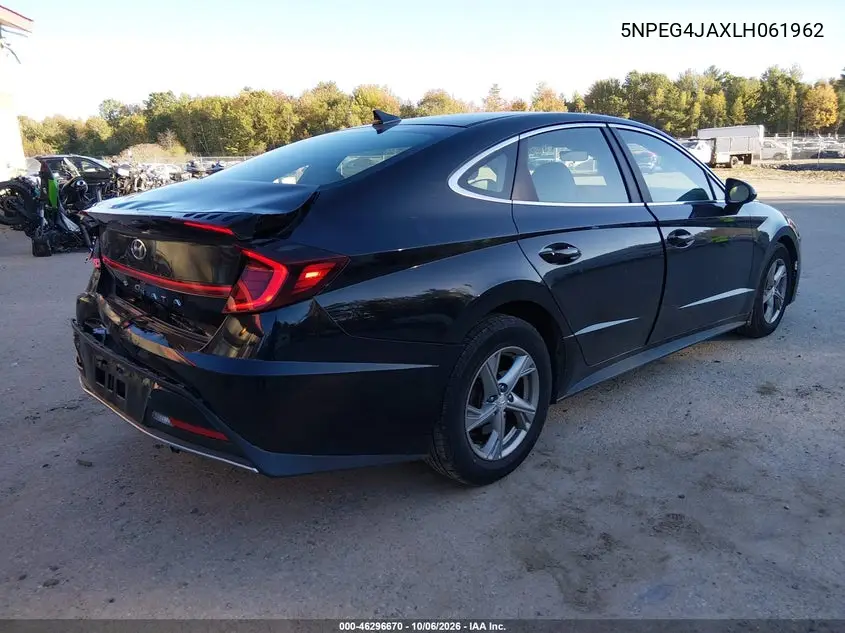 2020 HYUNDAI SONATA VIN 5NPEG4JAXLH061962 — фото 4