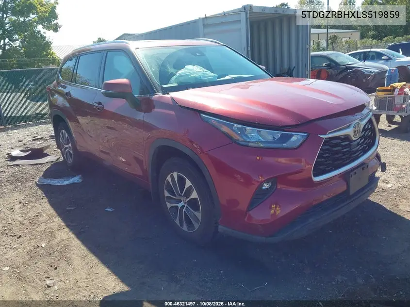 TOYOTA HIGHLANDER 2020, VIN 5TDGZRBHXLS519859