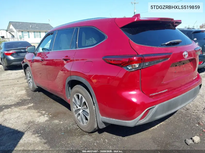 2020 TOYOTA HIGHLANDER VIN 5TDGZRBHXLS519859 — фото 3