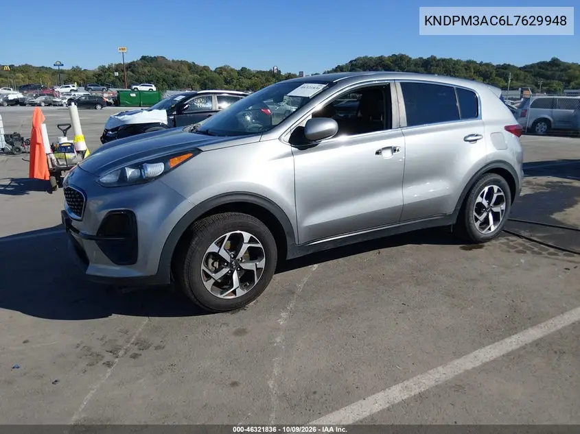 2020 KIA SPORTAGE VIN KNDPM3AC6L7629948 — фото 2