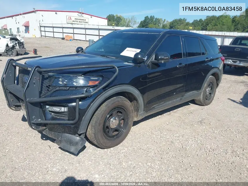 2020 FORD POLICE VIN 1FM5K8AC0LGA83458 — фото 2