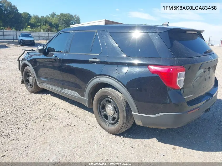 2020 FORD POLICE VIN 1FM5K8AC0LGA83458 — фото 3