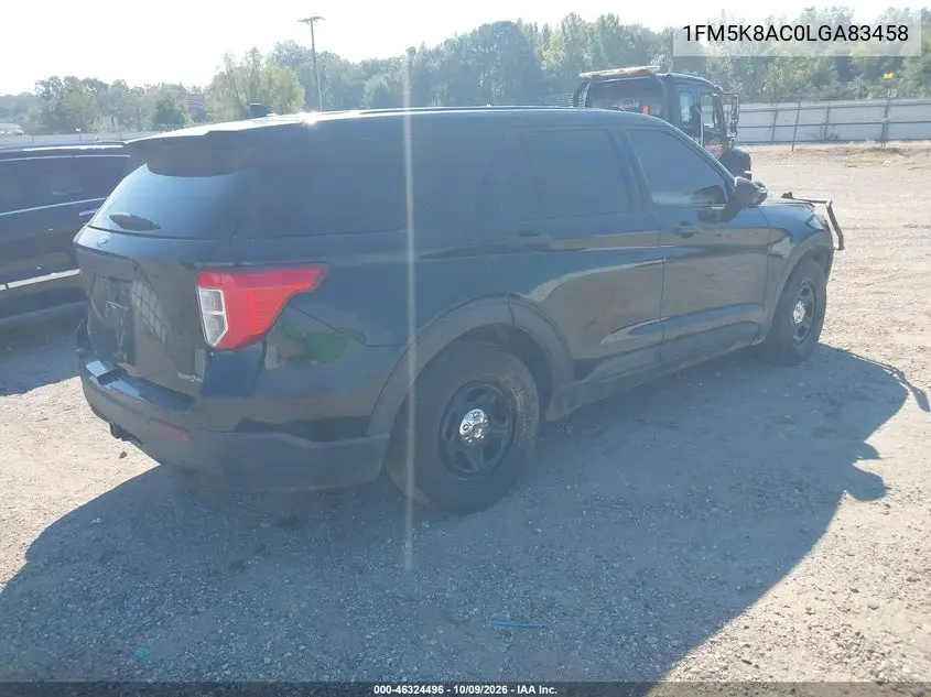 2020 FORD POLICE VIN 1FM5K8AC0LGA83458 — фото 4