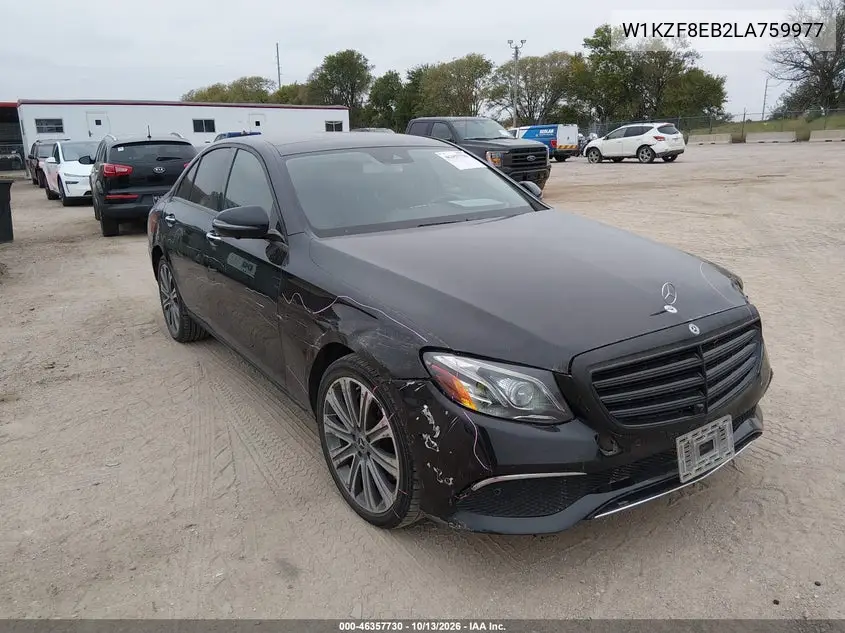 MERCEDES E-KLASSE 2020, VIN W1KZF8EB2LA759977