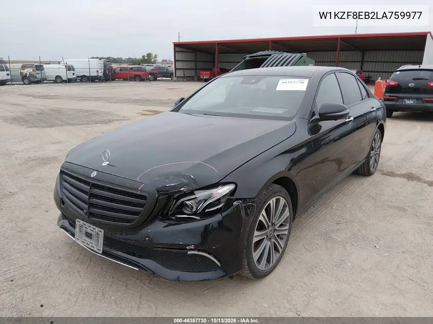 2020 MERCEDES E-KLASSE VIN W1KZF8EB2LA759977 — фото 2