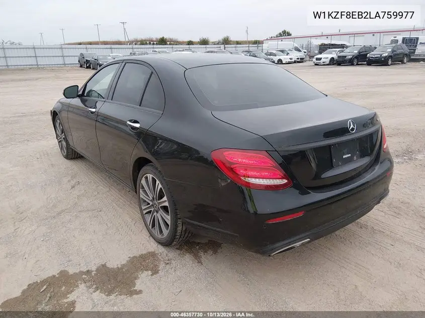 2020 MERCEDES E-KLASSE VIN W1KZF8EB2LA759977 — фото 3