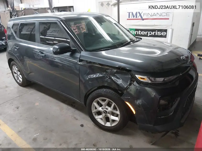 KIA SOUL 2020, VIN KNDJ23AUXL7106081