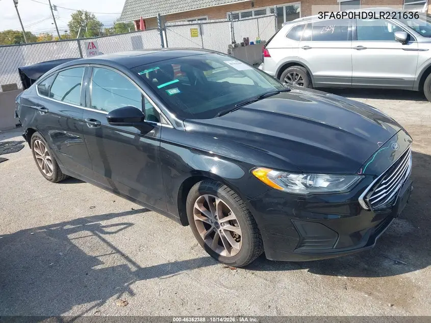 FORD FUSION 2020, VIN 3FA6P0HD9LR221636
