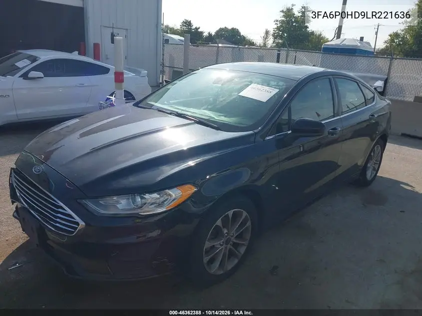 2020 FORD FUSION VIN 3FA6P0HD9LR221636 — фото 2