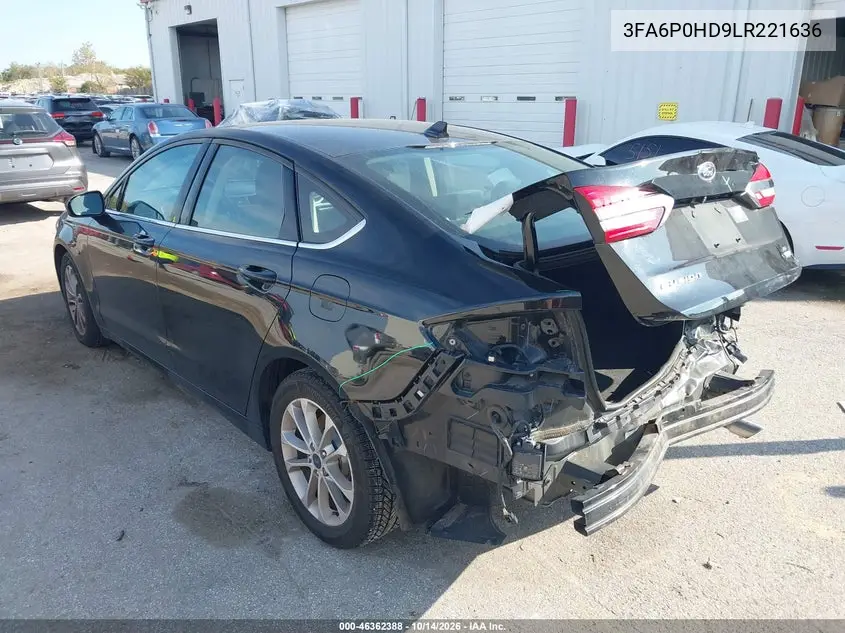 2020 FORD FUSION VIN 3FA6P0HD9LR221636 — фото 3