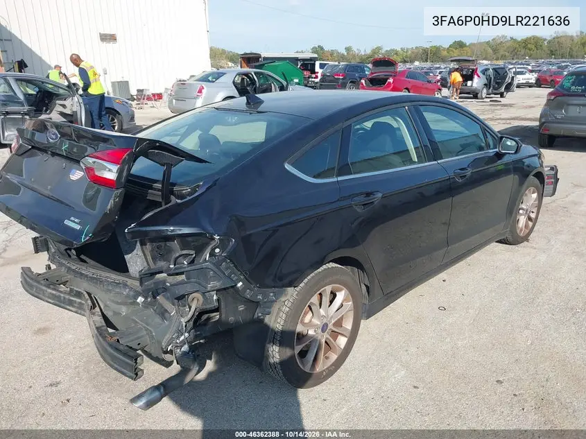 2020 FORD FUSION VIN 3FA6P0HD9LR221636 — фото 4
